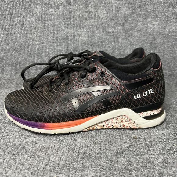 Asics Gel Lyte Shoes Mens Size 6 Black Multicolor Running Low Top Gradient HN543 - Picture 3 of 9